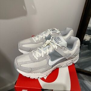 Nike Light Gray and White Athletic Shoes